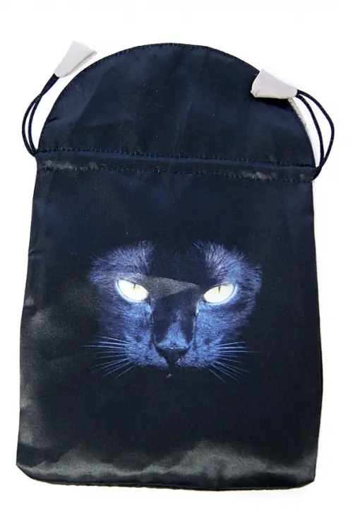 Мешочек для карт Таро. Черная кошка.