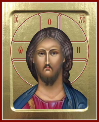 Икона Спасителя (оплечный) (на дереве): 125 х 160.