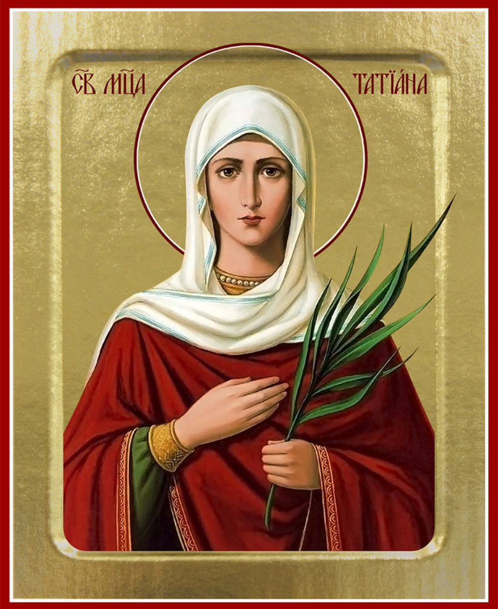 Икона Татияны, мученицы (на дереве): 125 х 160.