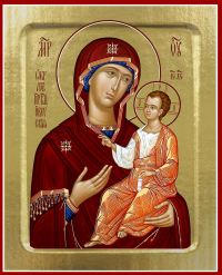 Икона Пресвятой Богородицы, Иверская (Вратарница, Портатисса) (на дереве): 125 х 160.