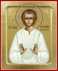 Икона Артемия Веркольского, праведного (на дереве): 125 х 160.