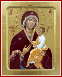 Икона Пресвятой Богородицы, Скоропослушница (на дереве): 125 х 160.