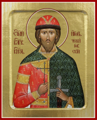 Икона Игоря Черниговского, благоверного князя (на дереве): 125 х 160.