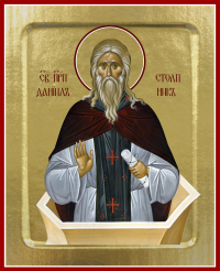 Икона Даниила Столпника, святого праведного (на дереве): 125 х 160.