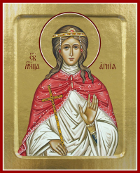 Икона Агнии, мученицы (на дереве): 125 х 160.