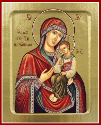 Икона Пресвятой Богородицы, Песчанская (на дереве): 125 х 160.