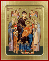 Икона Пресвятой Богородицы, Экономисса (на дереве): 125 х 160.