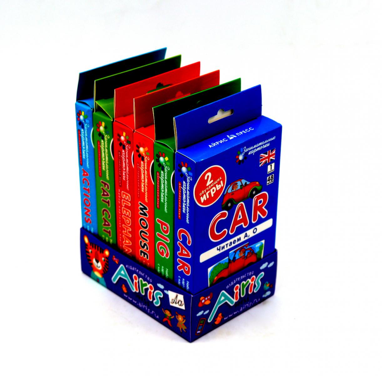 Английский язык. Комплект занимательных карточек. ( 6 игровых наборов по 48 карточек + инструкция). Клементьева Т.Б.