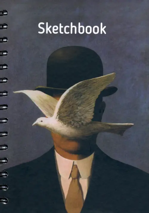 Скетчбук Магритт, Человек в котелке, 100 листов, А5.