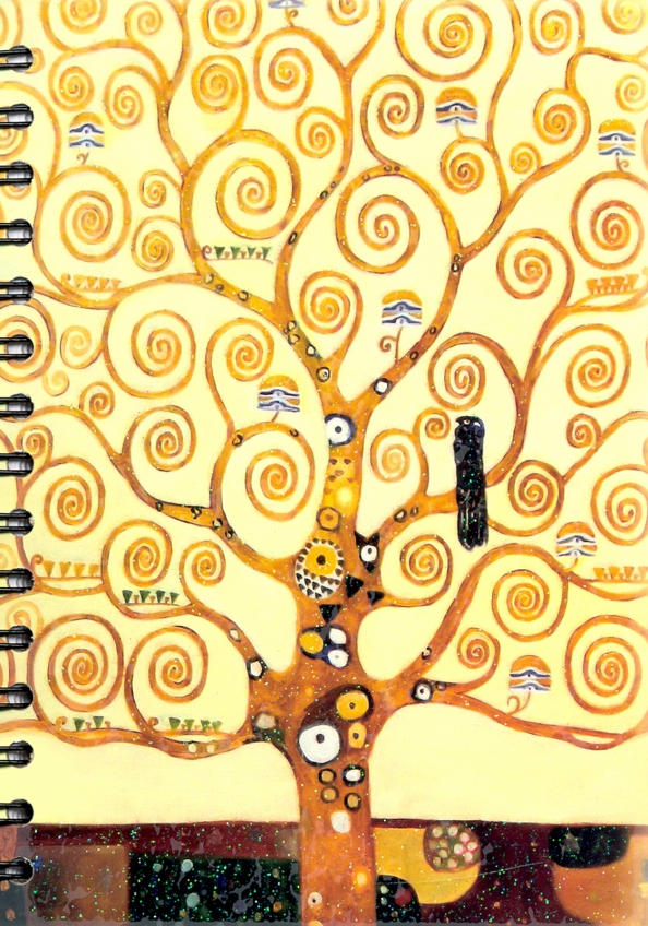 Скетчбук (100 листов, А5, спираль), Климт. Древо жизни (6332).