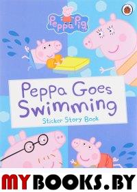 Peppa Pig: Peppa Goes Swimming(Sticker Story Book)