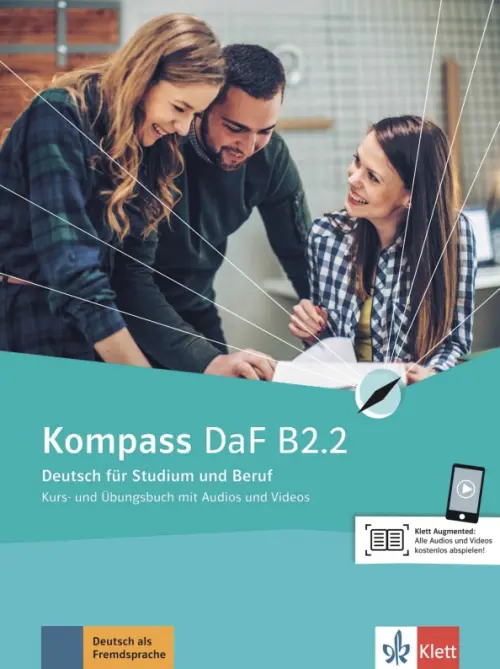 Kompass DaF B2.2 Kurs- und Uebungsbuch mit Audios. Braun Birgit