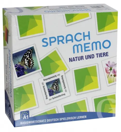 Sprachmemo Deutsch. Natur und Tiere. Sprachspiel.