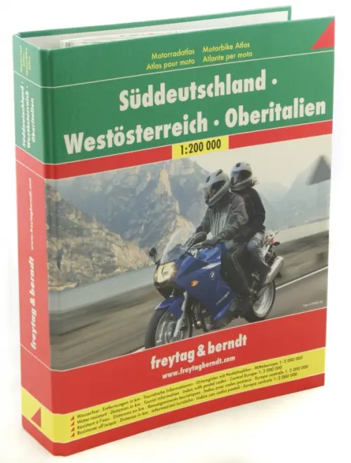 Motorbike Atlas. Germany South. Austria West. Italy North.