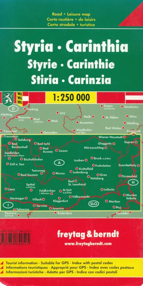 Styria - Carinthia. 1:250 000.