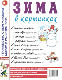 Зима в картинках. Наглядное пособие для педагогов, логопедов, воспитателей и родителей. Кудряков Д.