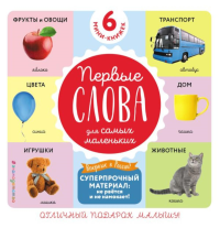 Комплект из 6 супер-прочных мини-книжек «Первые слова для самых маленьких».