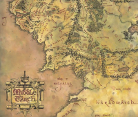 Скетчбук. Властелин колец. Карта Средиземья. (240*200 ).