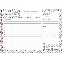 Планер настольный с отрывными листами. Уэнсдей (24х17 см, 48 л., черно-белый)