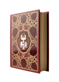 Врачи. Всемирная история медицины в лицах. Книга в коллекционном кожаном переплете ручной работы с окрашенным и золоченым обрезом и многоцветным тиснением.