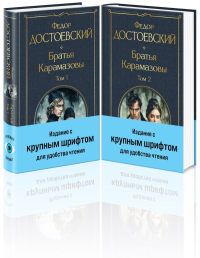 Достоевский Ф.М.. Братья Карамазовы (комплект из двух книг с крупным шрифтом)