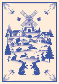 Нестерюк Д.Д.. Блокнот Жили-были. Гжель «Зайчики» (формат А5, 144 стр., блинтовое тиснение, тонированный блок)