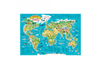 Наша планета. Животный и растительный мир. Карта для детей с наклейками. .