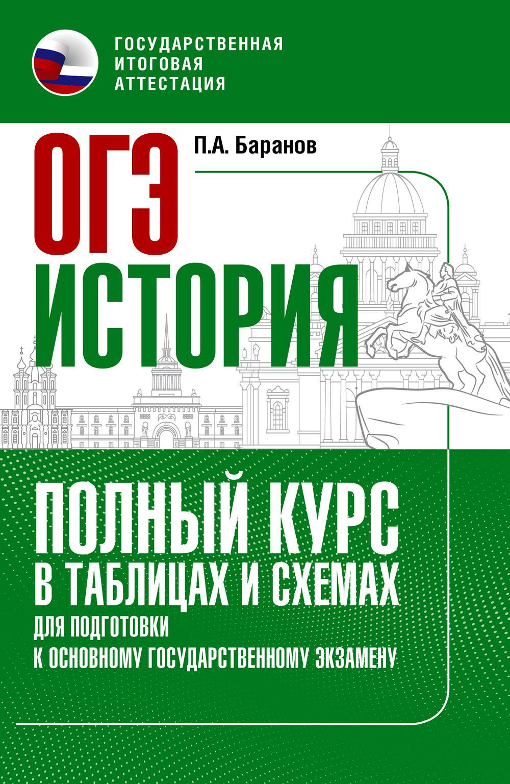 ОГЭ. История. Полный курс в таблицах и схемах для подготовки к ОГЭ. Баранов П.А.