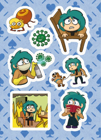 Нечитайло Ф.К.. Лист Стикеров "13 Карт. Зонтик. Земля Королей"