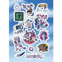 Лист Стикеров "Назад Нельзя. Воздушные Драконы". Комиксы студии «Феникс»