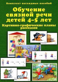 Обучение связной речи детей 4-5 лет. Картинно-графические планы рассказов. Комплект наглядных пособий