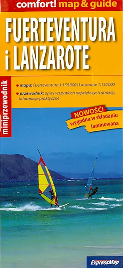 Fuerteventura i Lanzarote map & guide 1:150000.